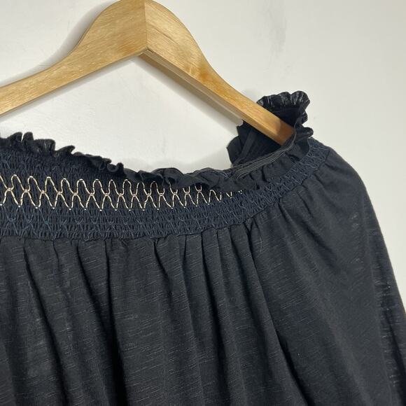 Anthropologie Sunday In Brooklyn Smocked Top Womens Small Off The Shoulder Boho - Picture 4 of 8